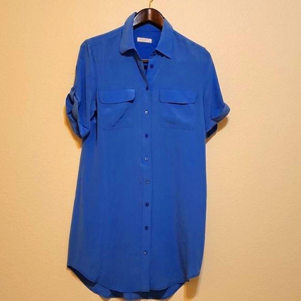 - EQUIPMENT Women's Short Sleeve Slim Signature Dress size small